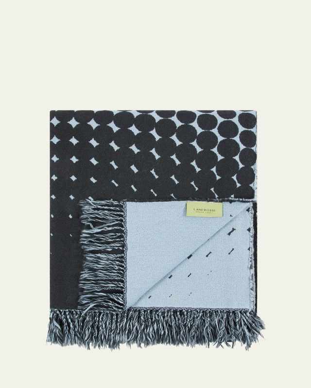 Tiglio Reversible Wool Throw, 51" x 70"